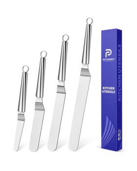PETHOMKIT offset icing spatula with 4-inch blade for precise frosting application.