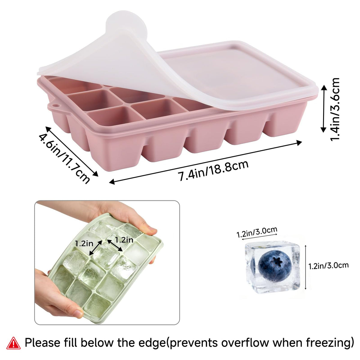 PET Hous four trays with lids deliver up to 60 cubes for parties