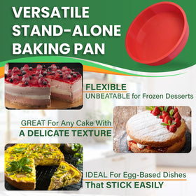 PETÍTS DESSERTS easy-release design makes neat slices for serving