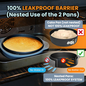 PETÍTS DESSERTS nonstick coating enables easy cake release from 8-inch pan.