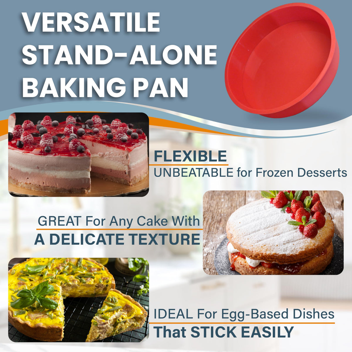 PETÍTS DESSERTS heavy-gauge carbon steel frame resists warping through repeated bakes