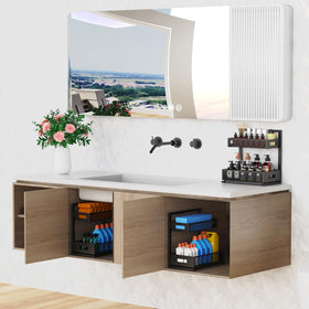 Petiza versatile under-sink organizer for kitchen, bathroom, pantry, and laundry.