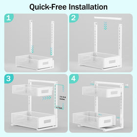 Petiza versatile organizer for kitchen, bathroom, and closet