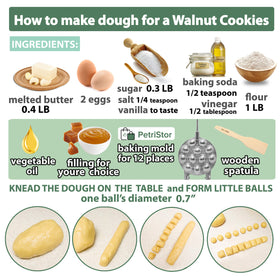 PetriStor walnut cookie mold ready-to-fill view enables quick prep.