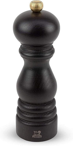 Peugeot Paris Classic 7-inch pepper mill in chocolate finish for rich pepper flavor