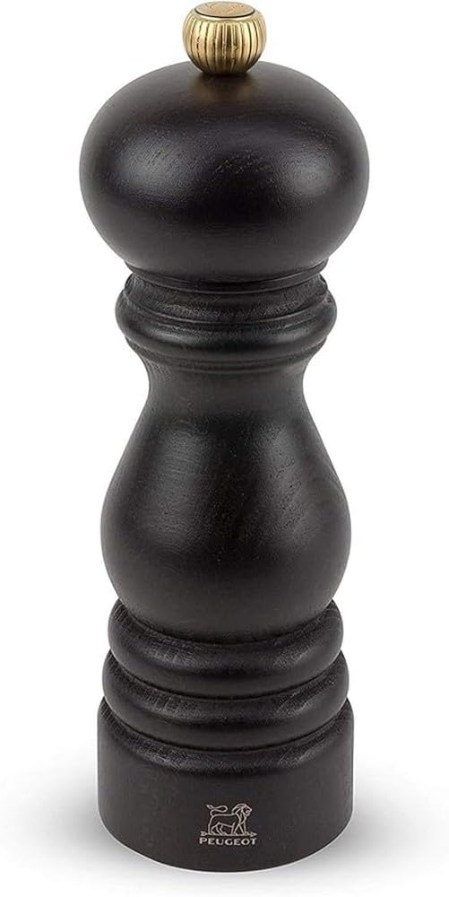 Peugeot Paris Classic 7-inch pepper mill in chocolate finish for rich pepper flavor