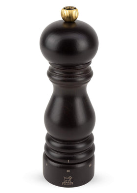 Peugeot u'Select pepper mill with chocolate finish offering precise grind control.