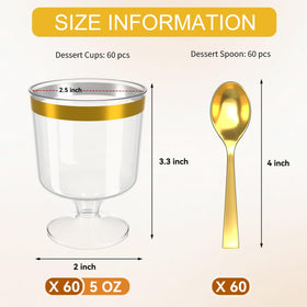 Pexicor gold-edge spoons in 4 inches for easy single-portion servings.