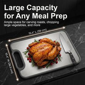 Pexucalm titanium surface cleans easily and resists grease for quick cleaning.