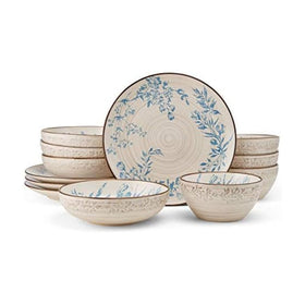 Pfaltzgraff Bella dinner plates show multicolor design for vibrant everyday dining.