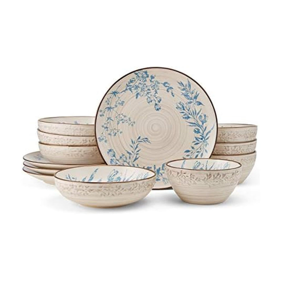 Pfaltzgraff Bella dinner plates show multicolor design for vibrant everyday dining.