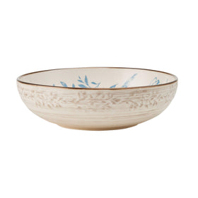 Pfaltzgraff Bella gray antiqued stoneware emphasizes durability for daily meals.