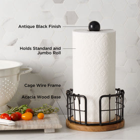 Pfaltzgraff Easy-refill finial simplifies roll replacement