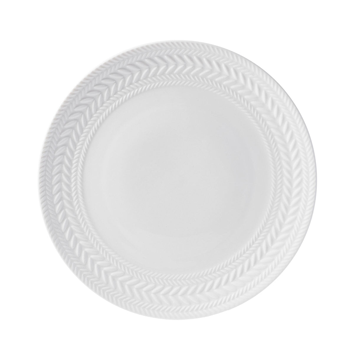 Pfaltzgraff Josephine porcelain close-up emphasizing embossed basket weave
