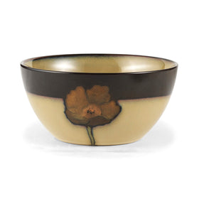 Pfaltzgraff Painted Poppies table setting in earthy beige and floral accents