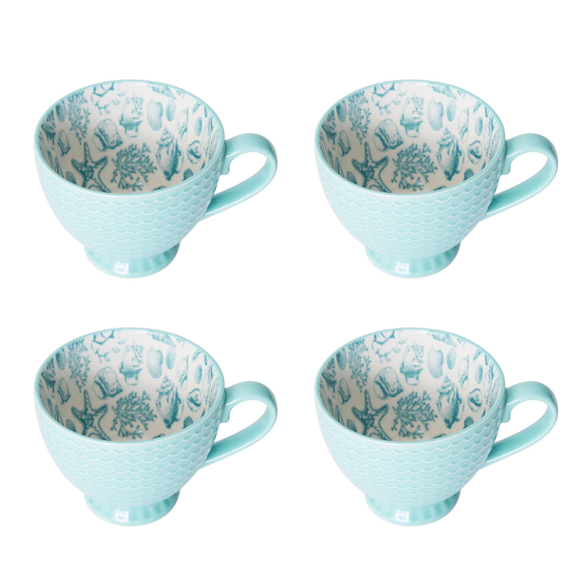 Pfaltzgraff Venice starfish pattern detail adds decorative coastal flair.