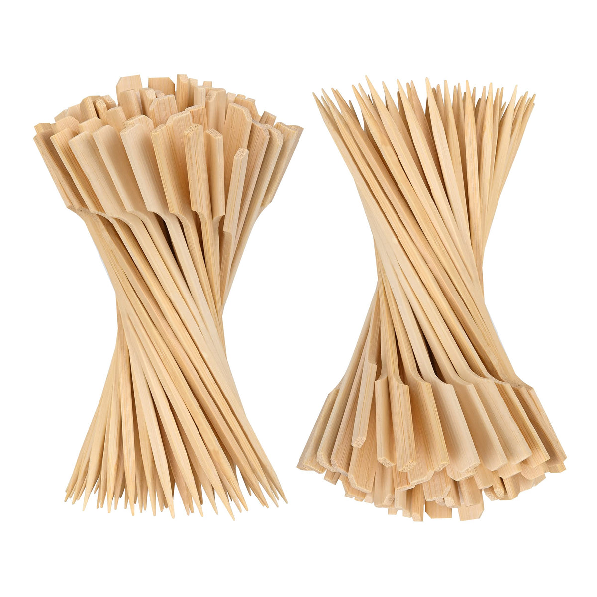 PFIEIFPO bamboo skewers 6-inch pack shows sturdy construction for reliable appetizers.