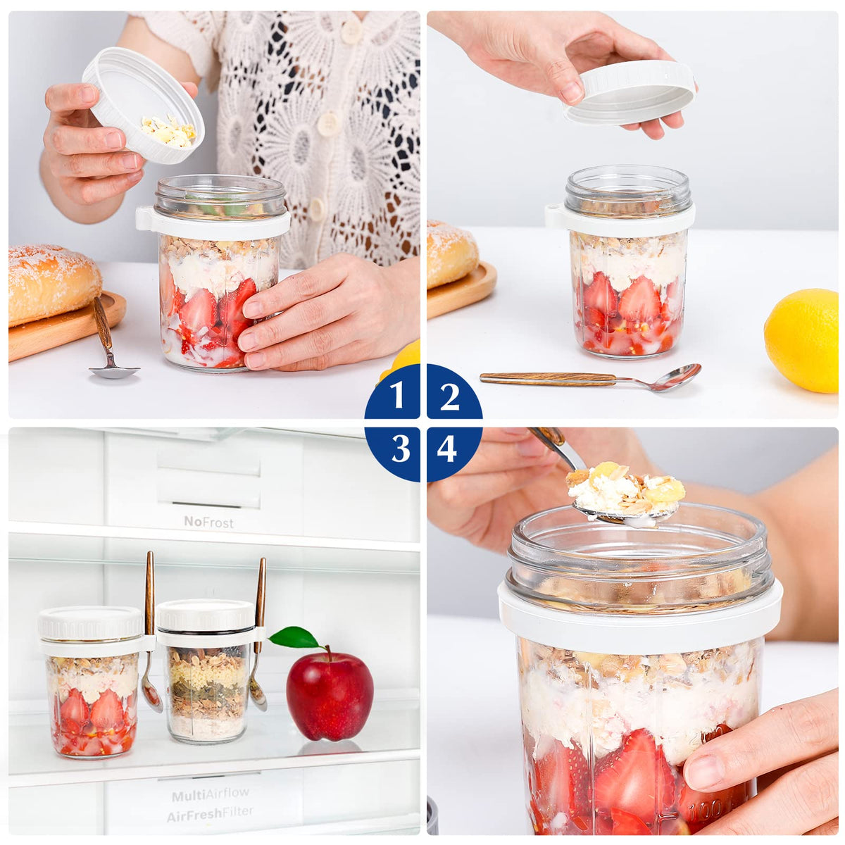 PFUM transparent glass body lets you see leftovers and quantities at a glance.