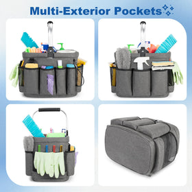 PGmoon Cleaning Caddy back pockets to store tools efficiently
