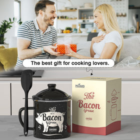 PGYARD bacon grease container is dishwasher-safe for easy cleanup.