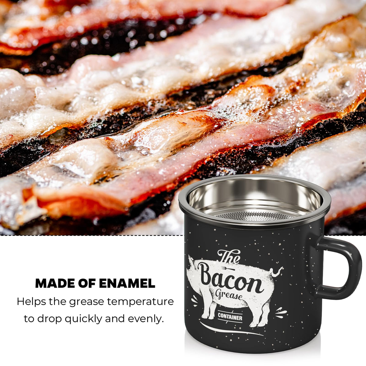 PGYARD spoon included helps scoop and spread grease for easy cleanup.