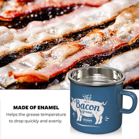 PGYARD dishwasher-safe grease container blue simplifies cleanup after cooking.
