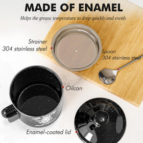 PGYARD dishwasher-safe grease container for easy cleaning.