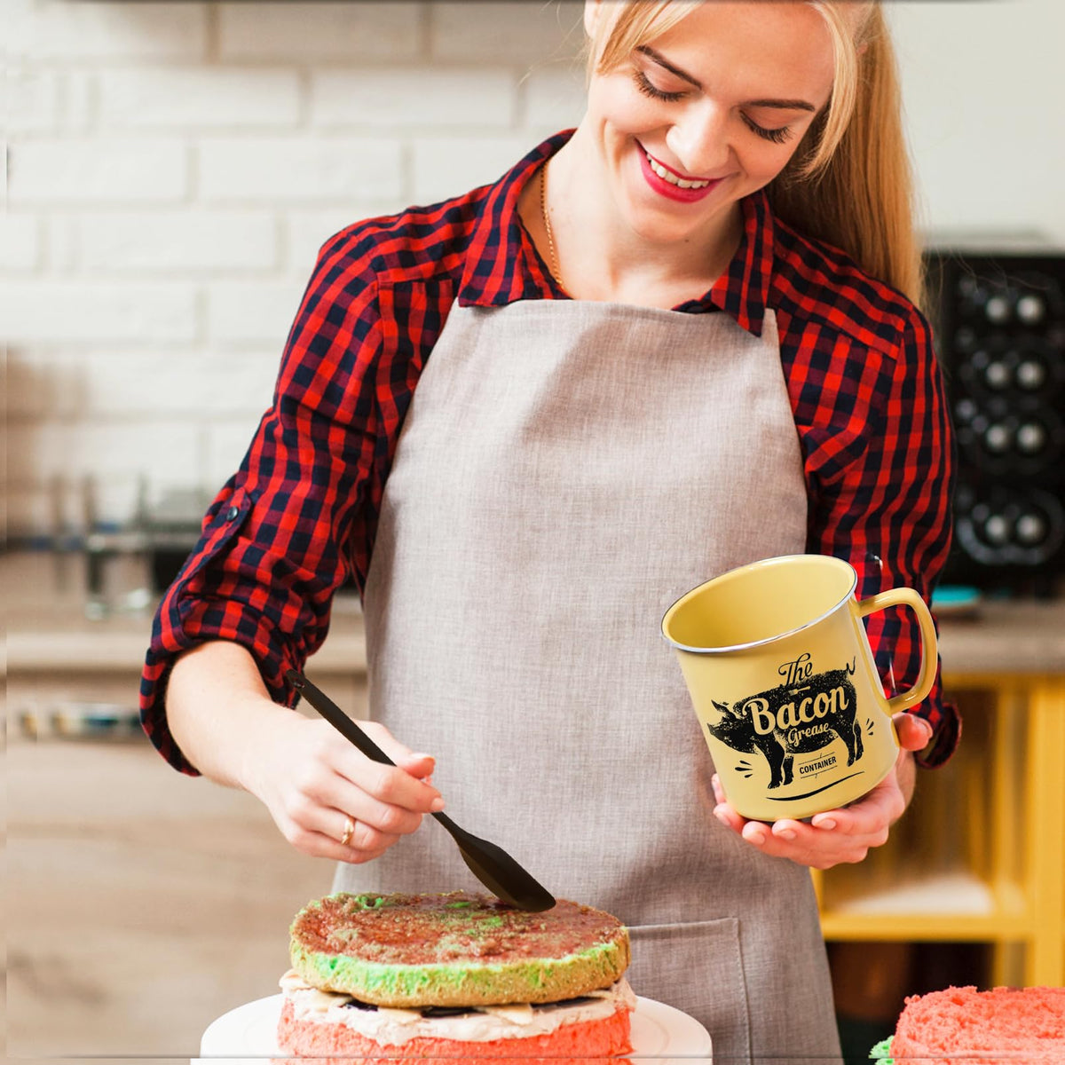 PGYARD large capacity grease container; dishwasher-safe parts for easy cleaning
