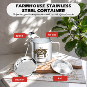 PGYARD dishwasher-safe grease container for easy cleaning.