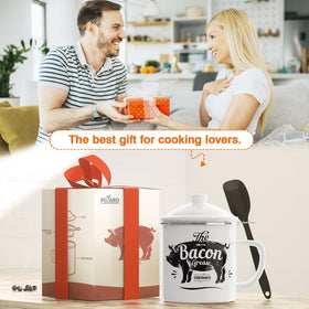 PGYARD dishwasher-safe grease container for quick cleanup.