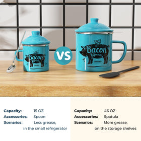 PGYARD farmhouse-style grease keeper adds retro charm while storing fats safely.