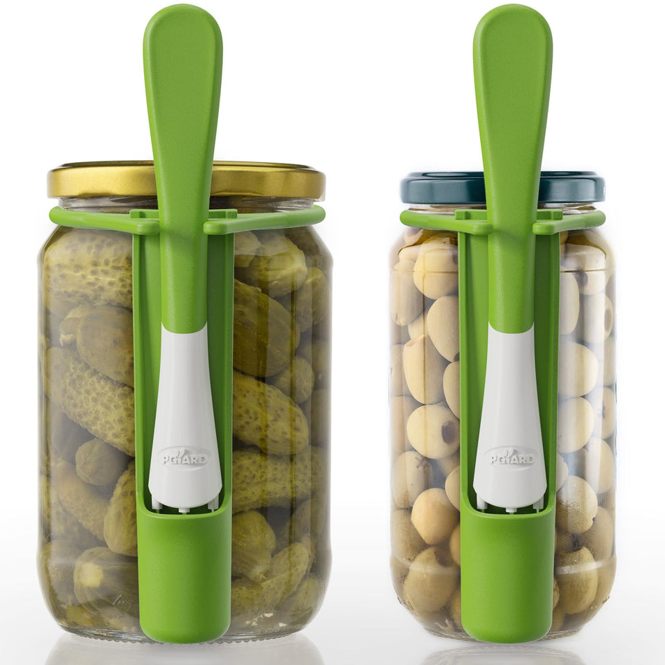PGYARD pickle fork grabber in a jar for clean, easy pickle access.