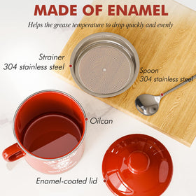 PGYARD removable stainless-steel strainer for clean fat separation