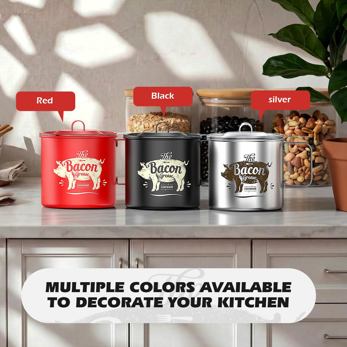 PGYARD retro farmhouse design adds charm to kitchen organization.