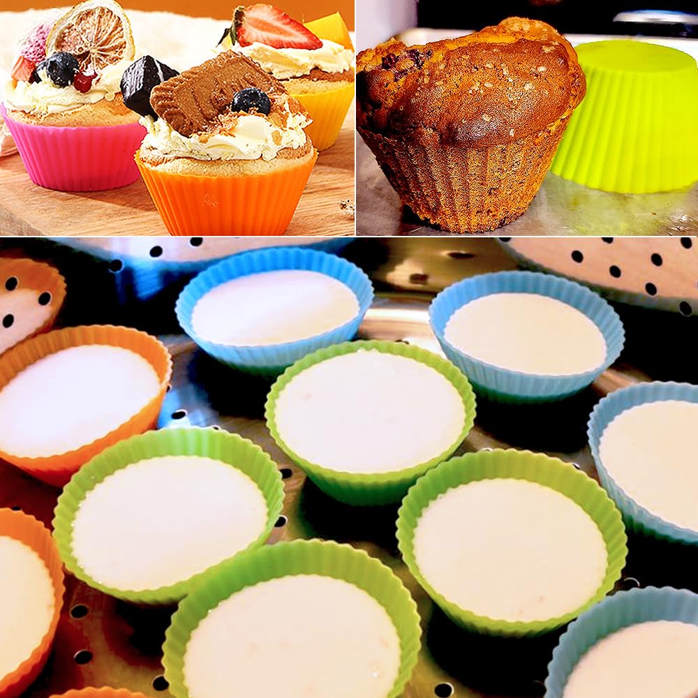 Pharamat colorful cupcake cups for parties add visual flair and reduce waste