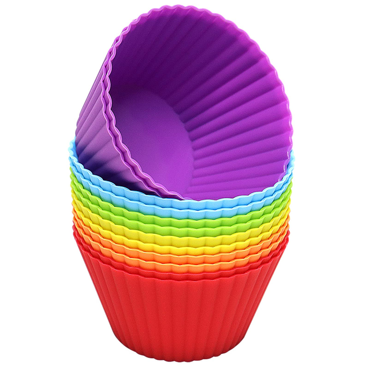 Pharamat extra-large silicone cupcake cups in multicolor set for party-ready treats