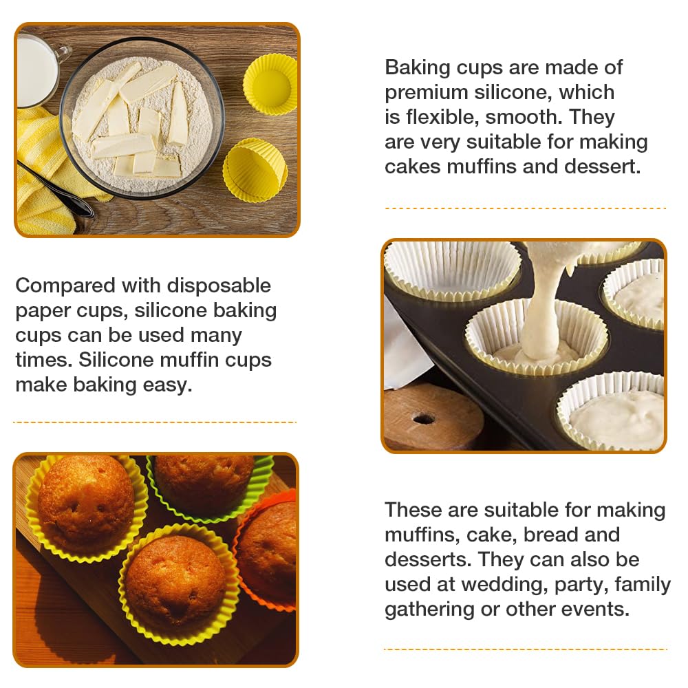 Pharamat high-heat safe silicone cups handle muffins and desserts with confidence
