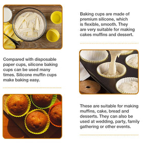 Pharamat high-heat safe silicone cups handle muffins and desserts with confidence