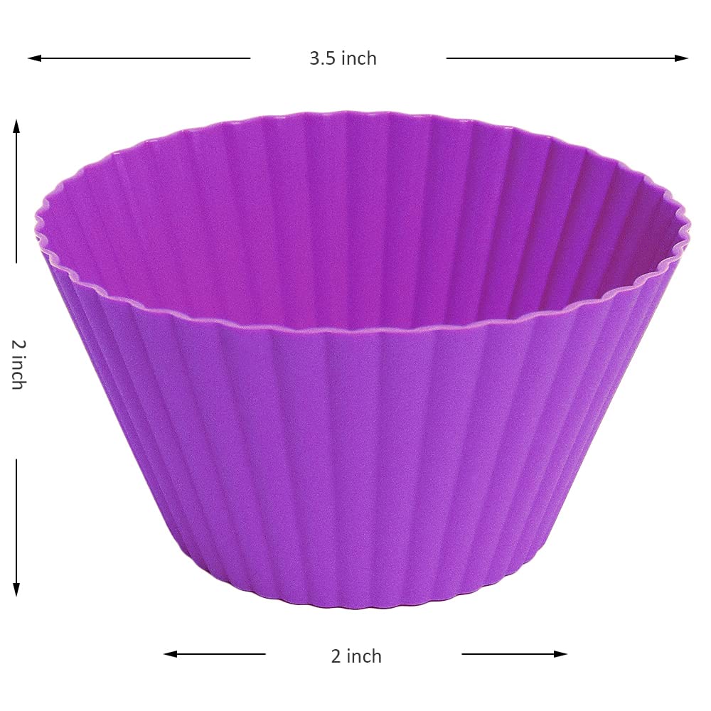 Pharamat jumbo silicone muffin liners with nonstick release for easy pop-outs