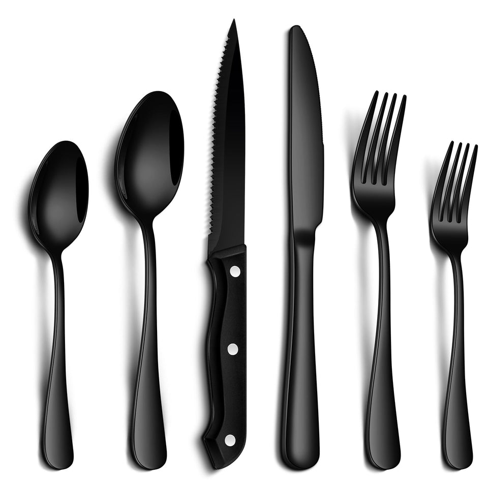 PHILIPALA 24-piece silverware set for elegant daily dining, durable and corrosion resistant.