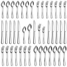 PHILIPALA 30-piece silverware set displayed as a complete dining service for six, durable and versatile.