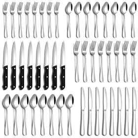 PHILIPALA 36pcs silverware set full-service display for everyday family meals