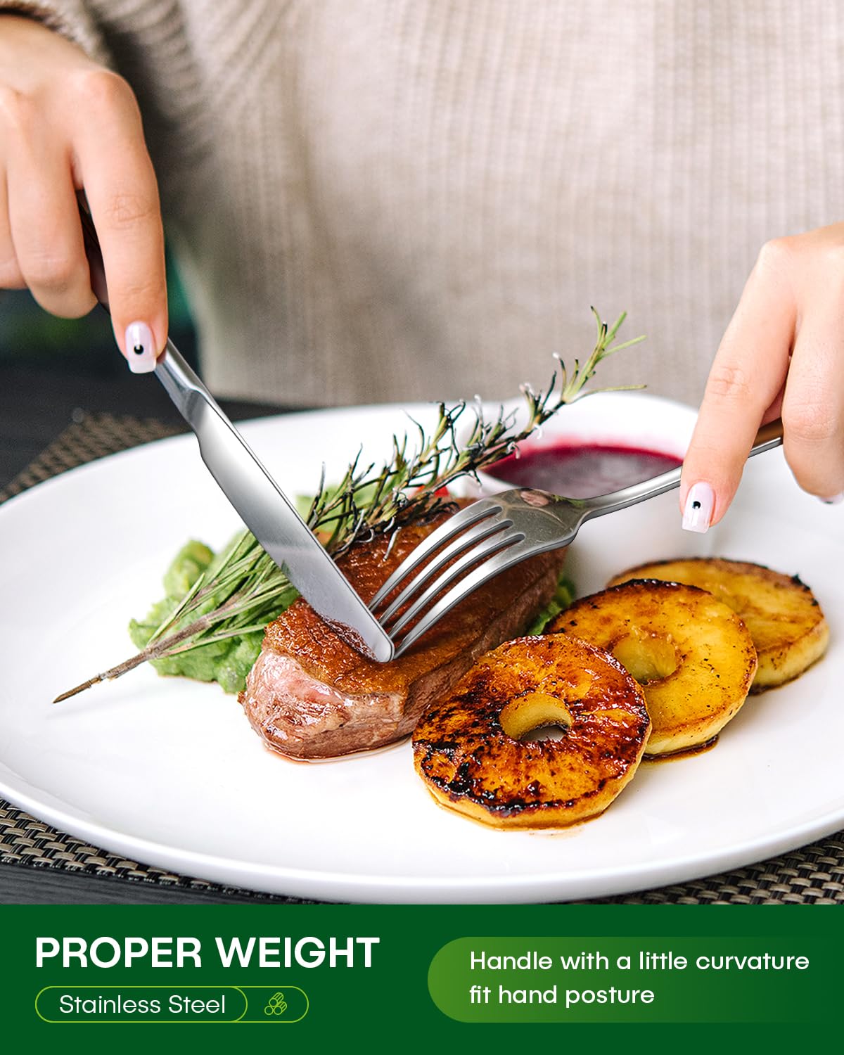 PHILIPALA dinner spoons with a smooth, mirror-polished finish.