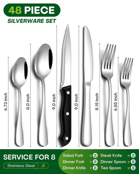 PHILIPALA dinner forks 8pc with balanced weight for comfortable cutting.