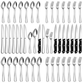 PHILIPALA silverware set shown with dining forks and knives, ideal for daily meals.