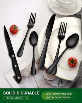 PHILIPALA steak knives—serrated blades for effortless slicing.