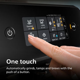 Philips 1200 Series intuitive touch display for quick one-touch coffee