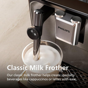 Philips 3300 Series bean-to-cup process from grind to brew.