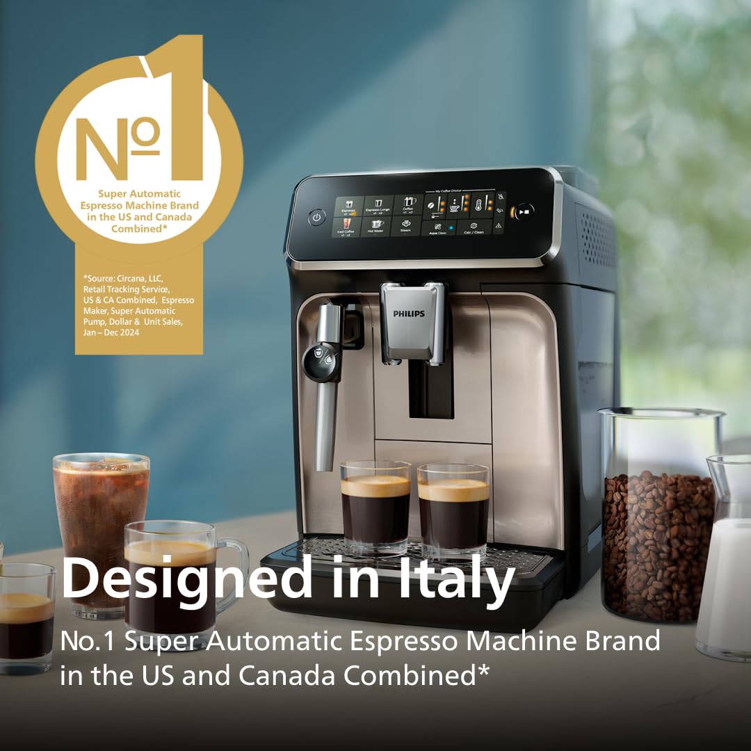 Philips 3300 Series SilentBrew reduces noise during brewing.