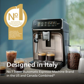 Philips 3300 Series SilentBrew reduces noise during brewing.